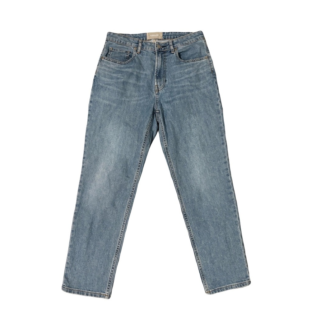 Everlane The Curvy Cheeky Straight Leg High Rise Jeans Light Wash Denim - Picture 2 of 7
